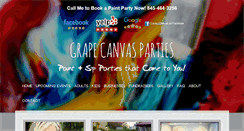Desktop Screenshot of grapecanvasparties.com